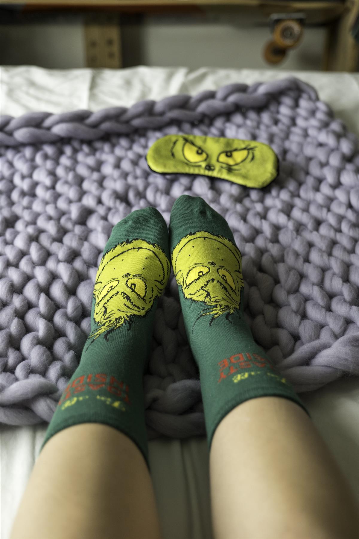 The Grinch Sleep Mask & Sock Set
