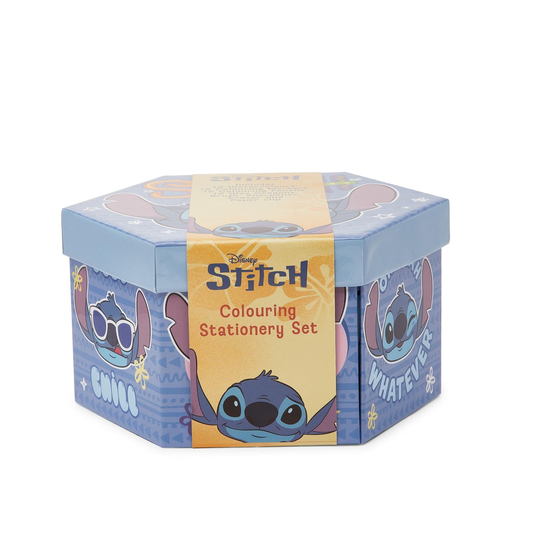 Disney Stitch Deluxe 52-Piece Hexagonal Art Set