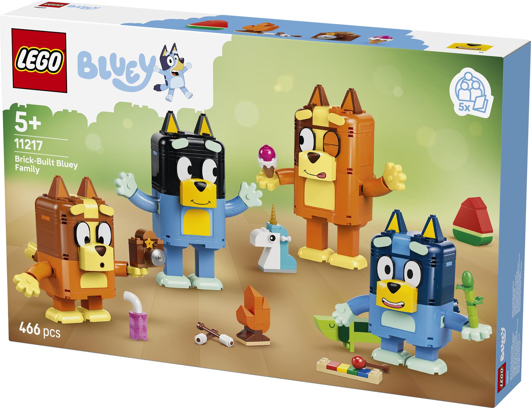 LEGO Bluey Brick-Built Bluey Family 11217