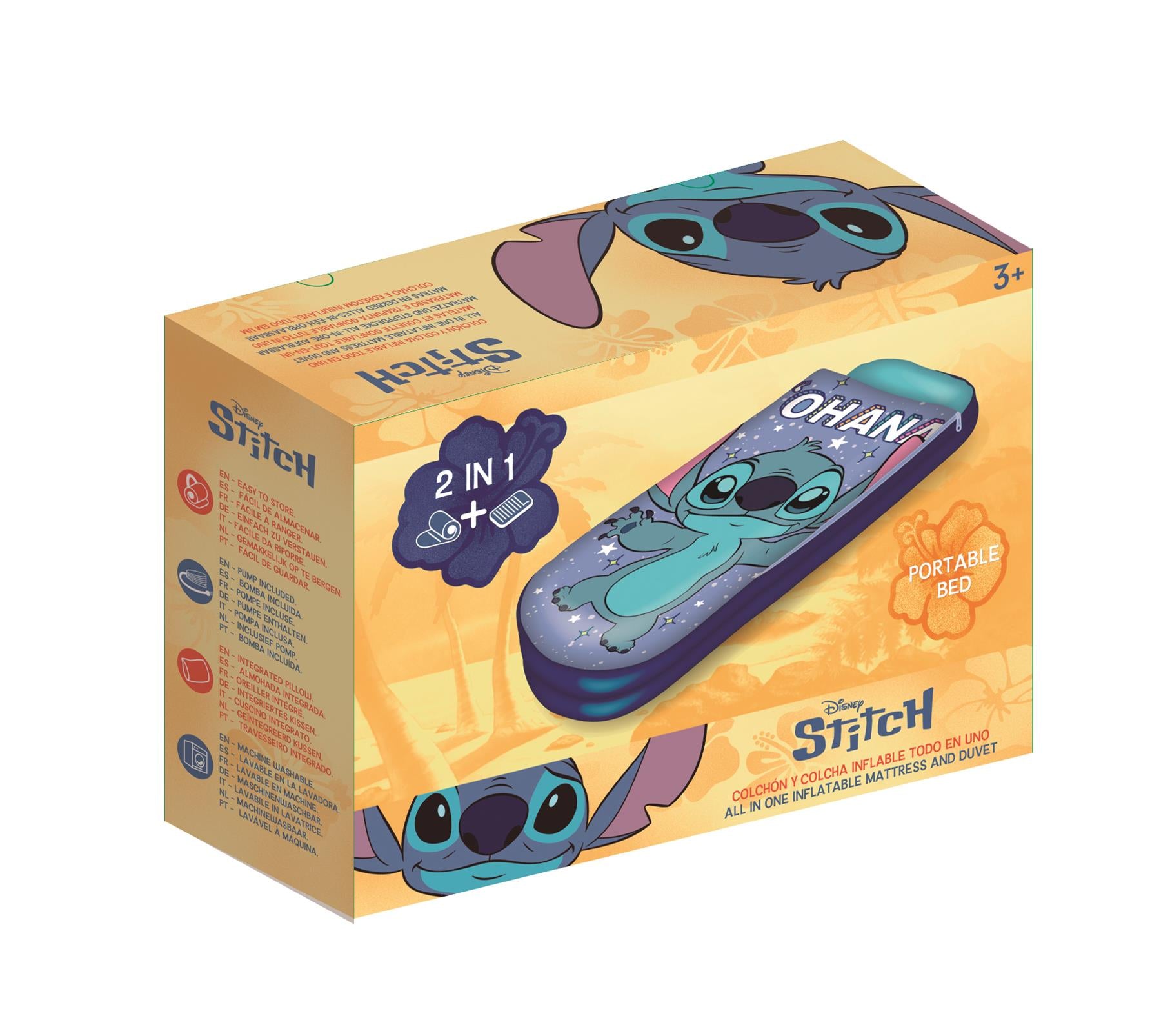 Disney Lilo & Stitch All in 1 Inflatable Portable Bed
