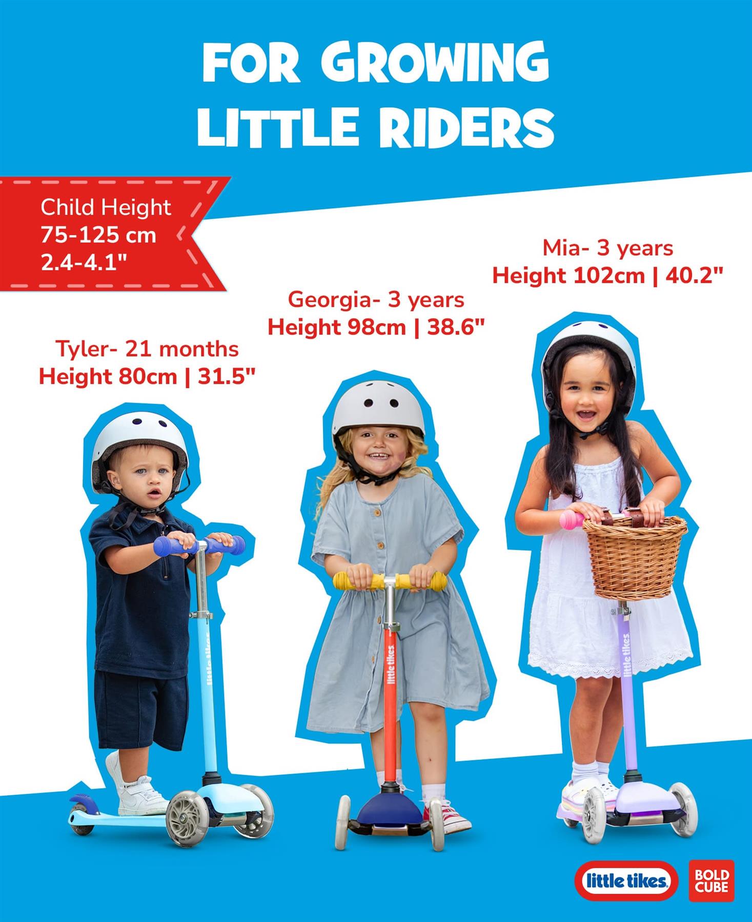 Little Tikes Kids 3 Wheel Scooter - Red