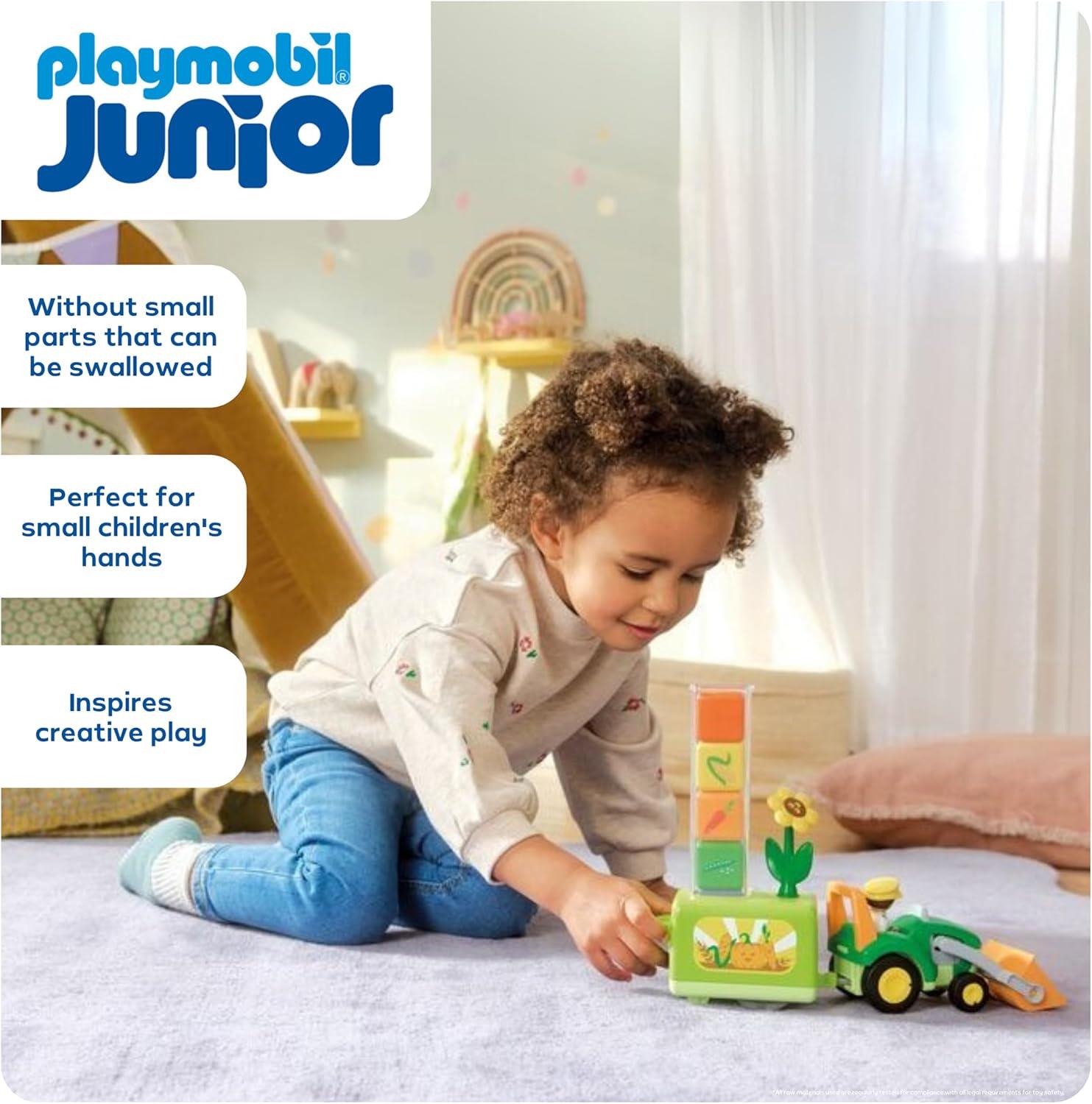 Playmobil Junior Tractor with Load & Drop Planter