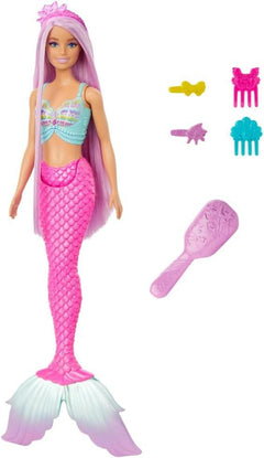 Barbie Mermaid Doll with 7-Inch-Long Pink Fantasy Hair