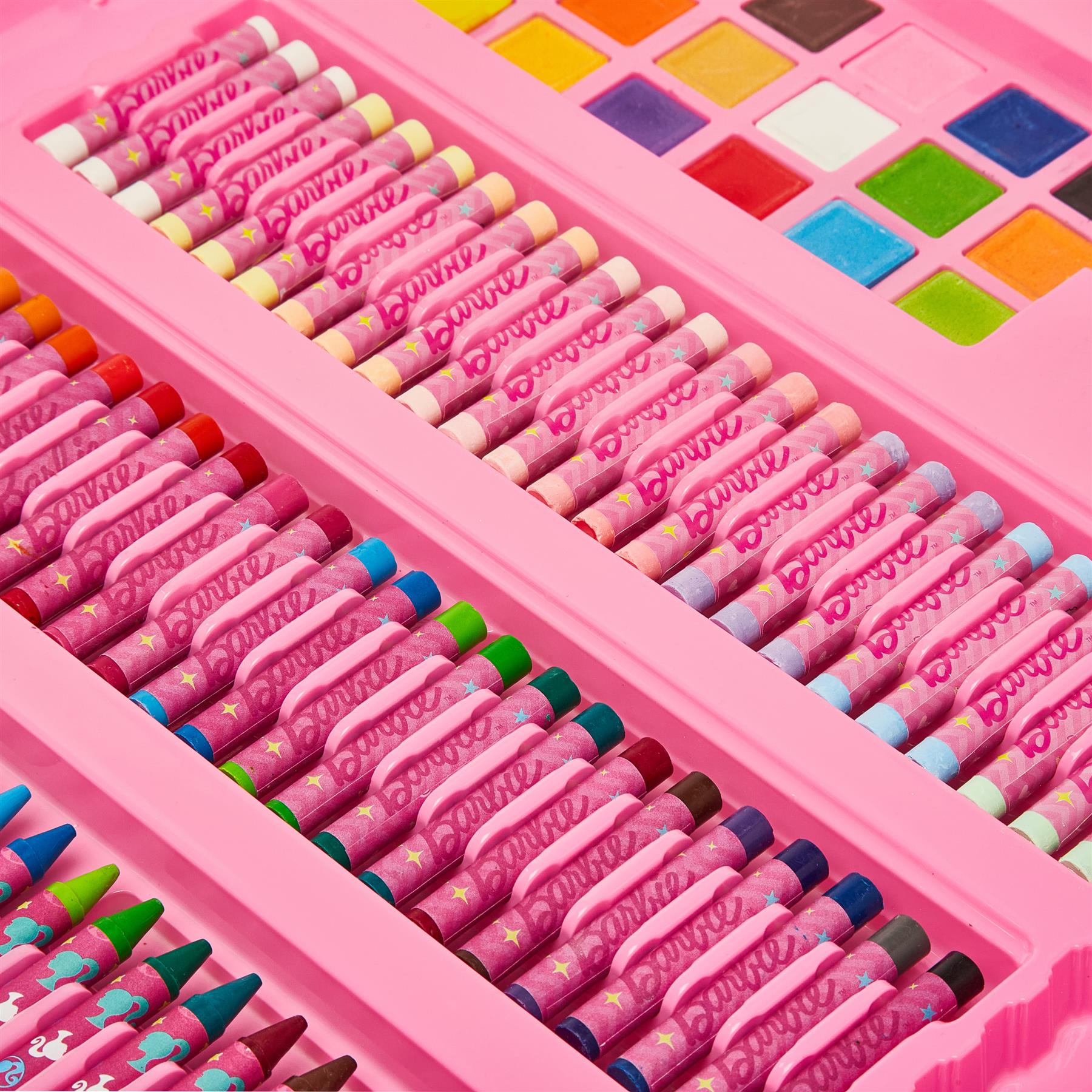 Barbie 162 Piece Childrens Easel Set with Whiteboard, Chalkboard & Accessories