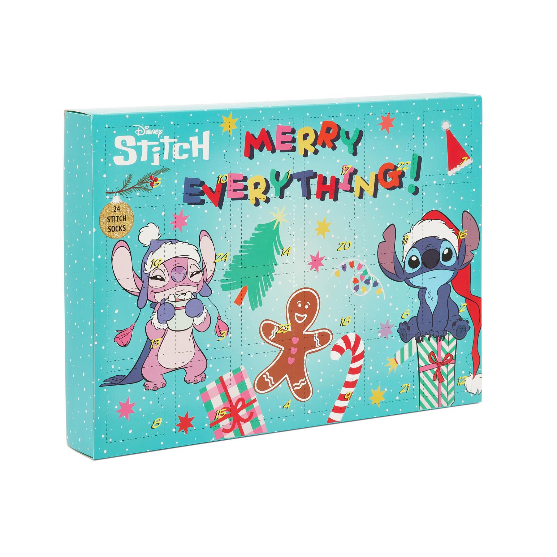 Disney Stich 24-Day Sock Advent Calendar - 12 pairs