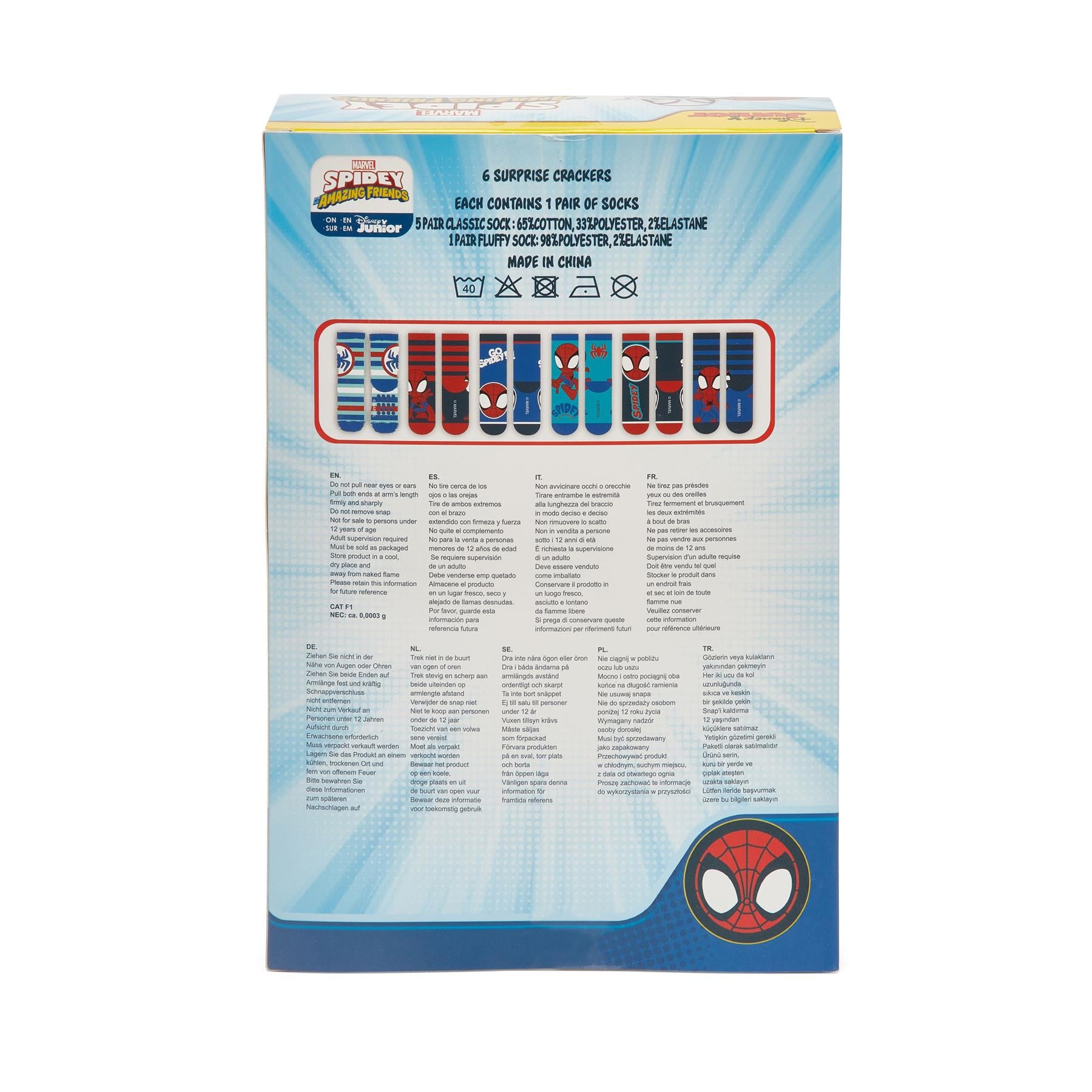 Spidey & Friends Christmas Cracker Socks - Pack of 6