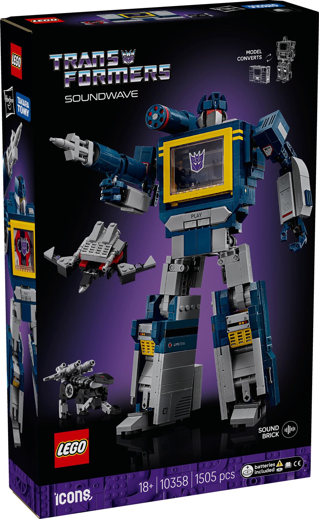 LEGO Icons Transformers Soundwave Model Kit 10358