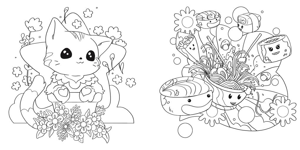 Kawaii Colouring Book
