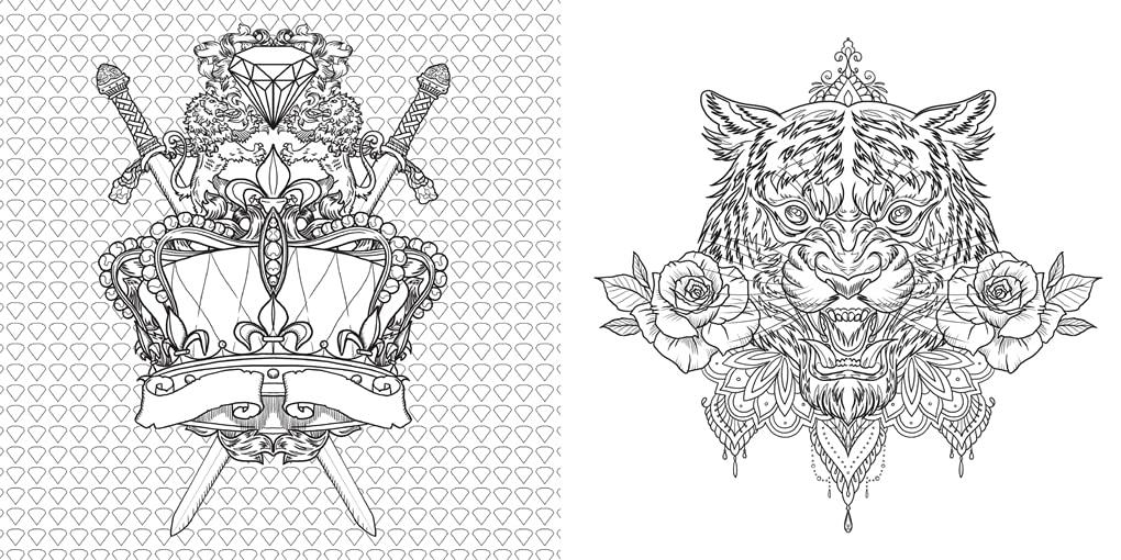 Tattoo Colouring Book