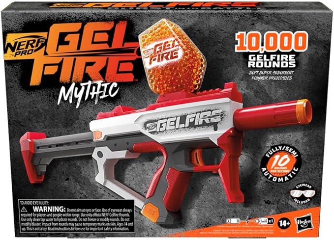 Nerf Pro Gelfire Mythic Full Auto Blaster and 10,000 Gelfire Rounds