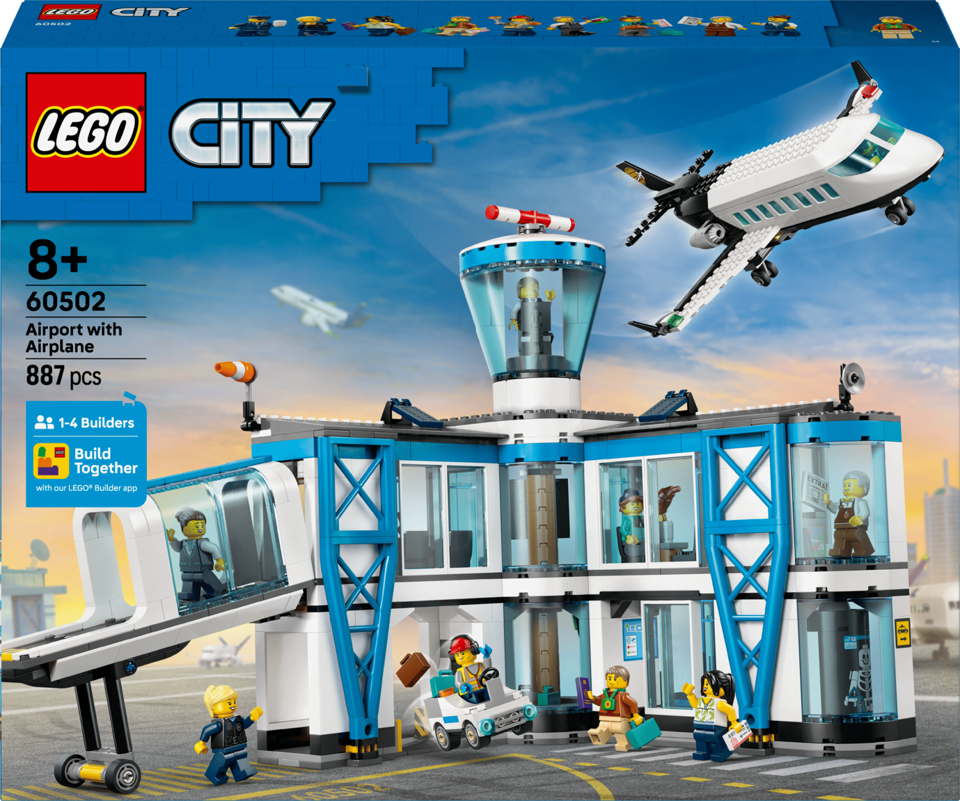 LEGO City Airport with Airplane Toy Model Kit 60502