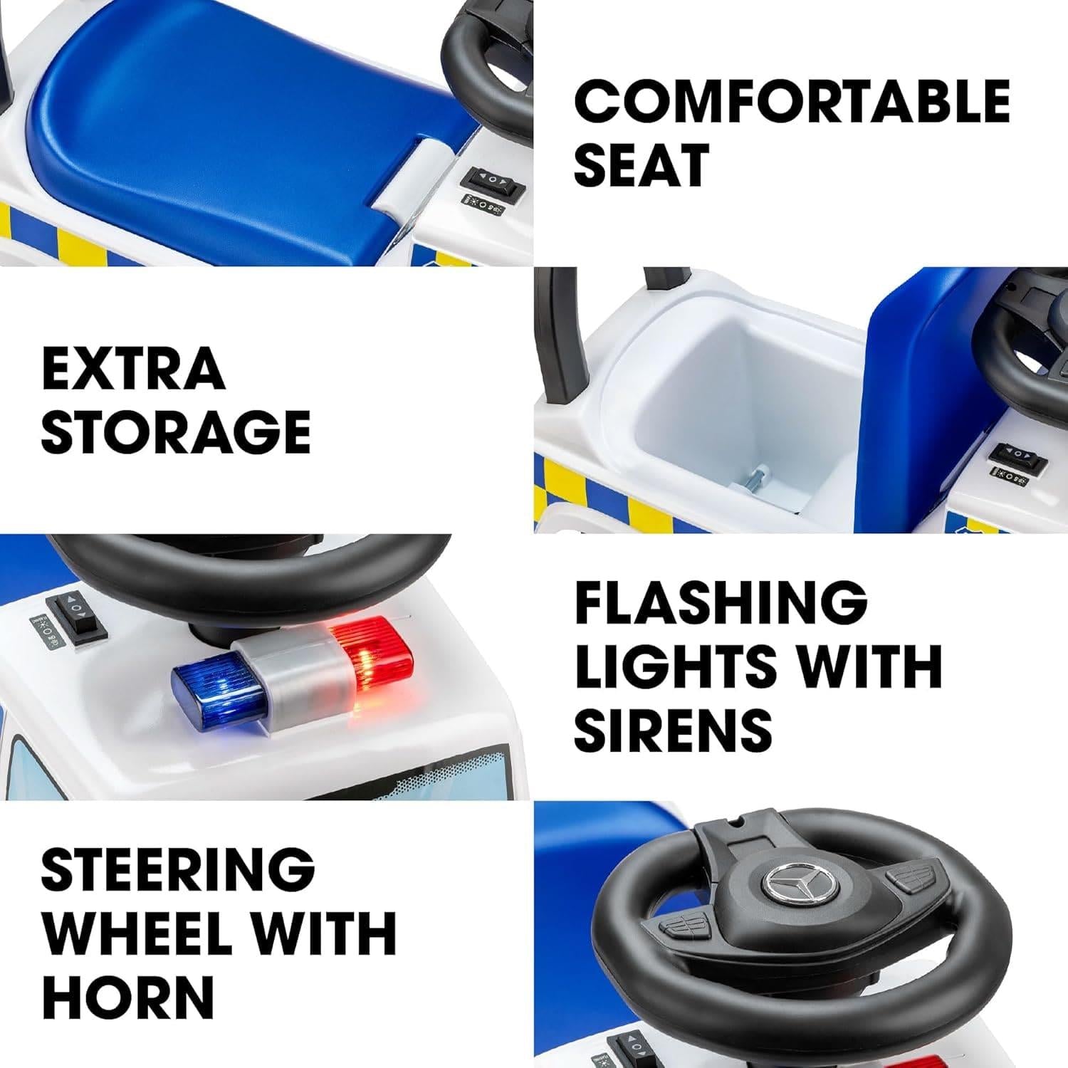 Xootz Mercedes Benz Police Foot to Floor Ride On