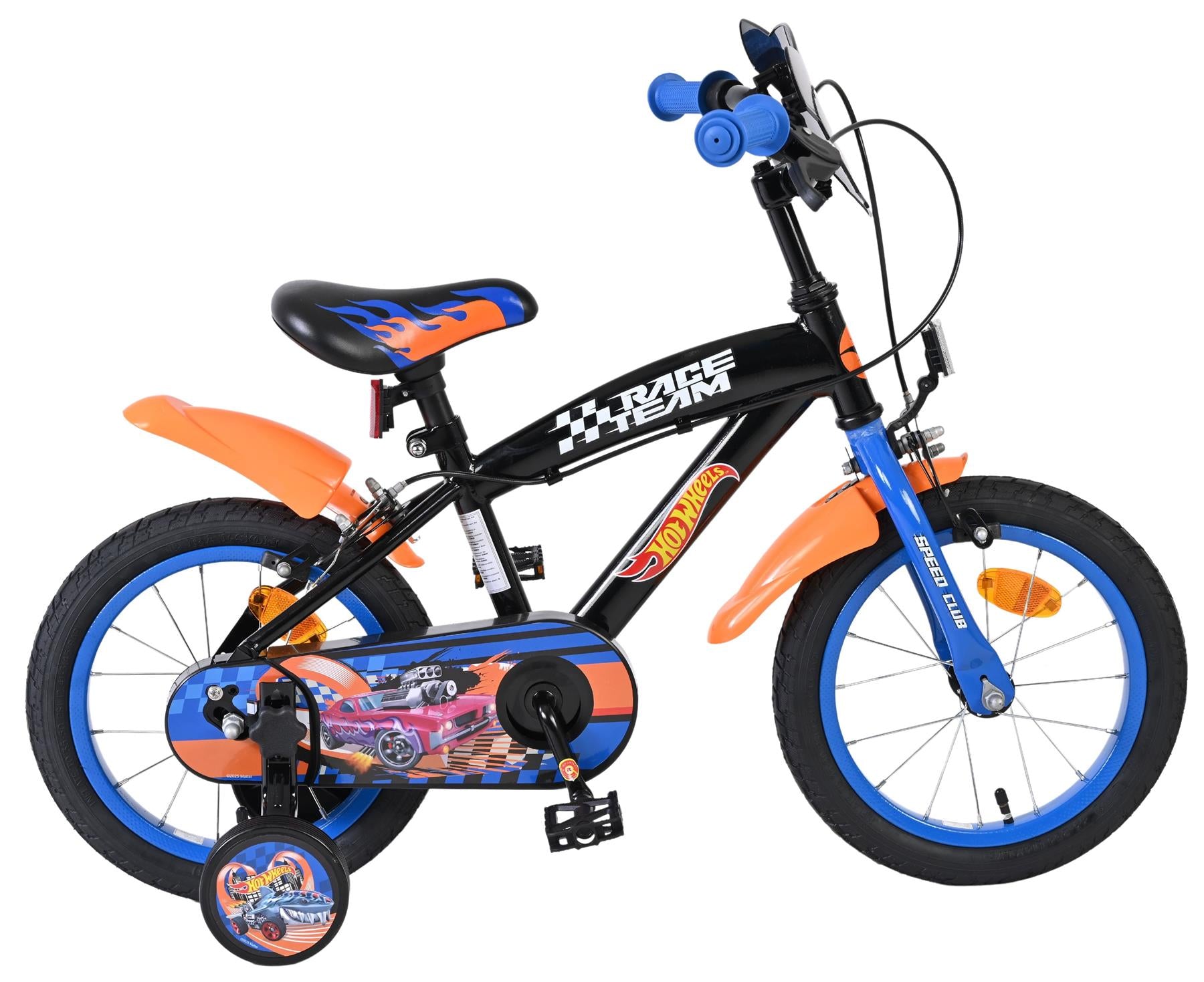 Hot Wheels Children's 14 Inch Two hand brakes  Bike - Black