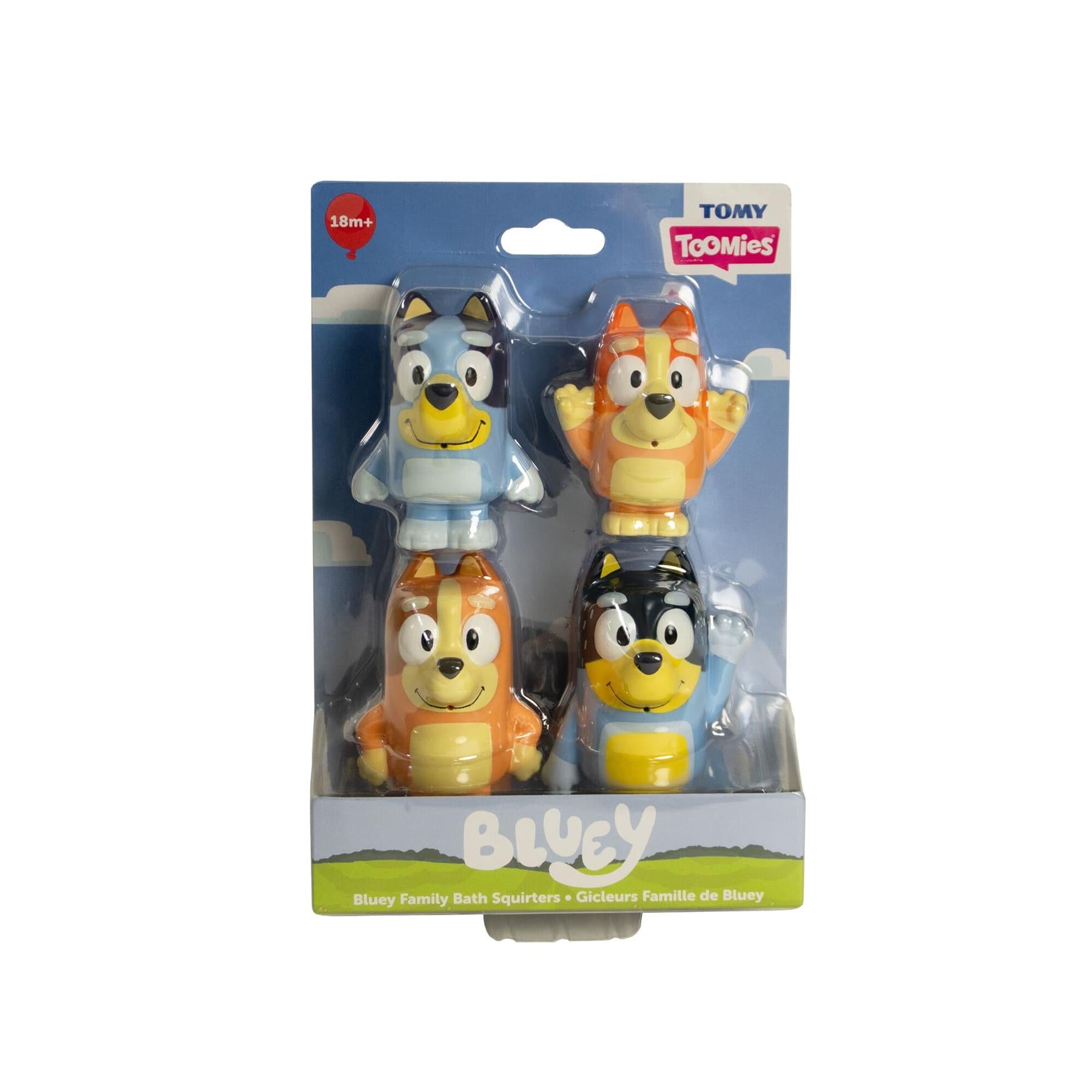 Bluey Bath Squirters Family 4 Pack