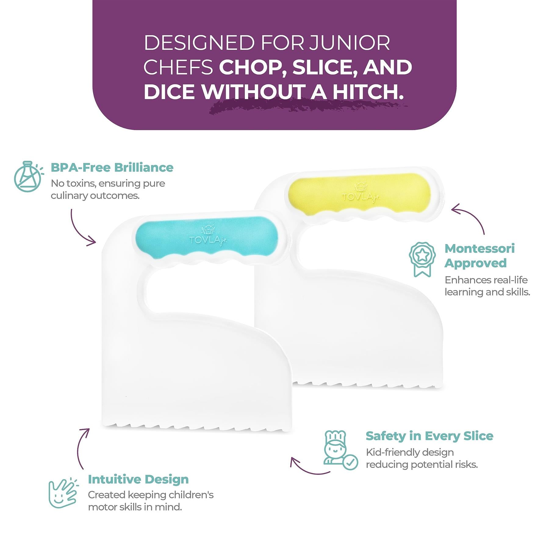 Tovla Jr Toddler 2-Piece Kids' Cutting Set