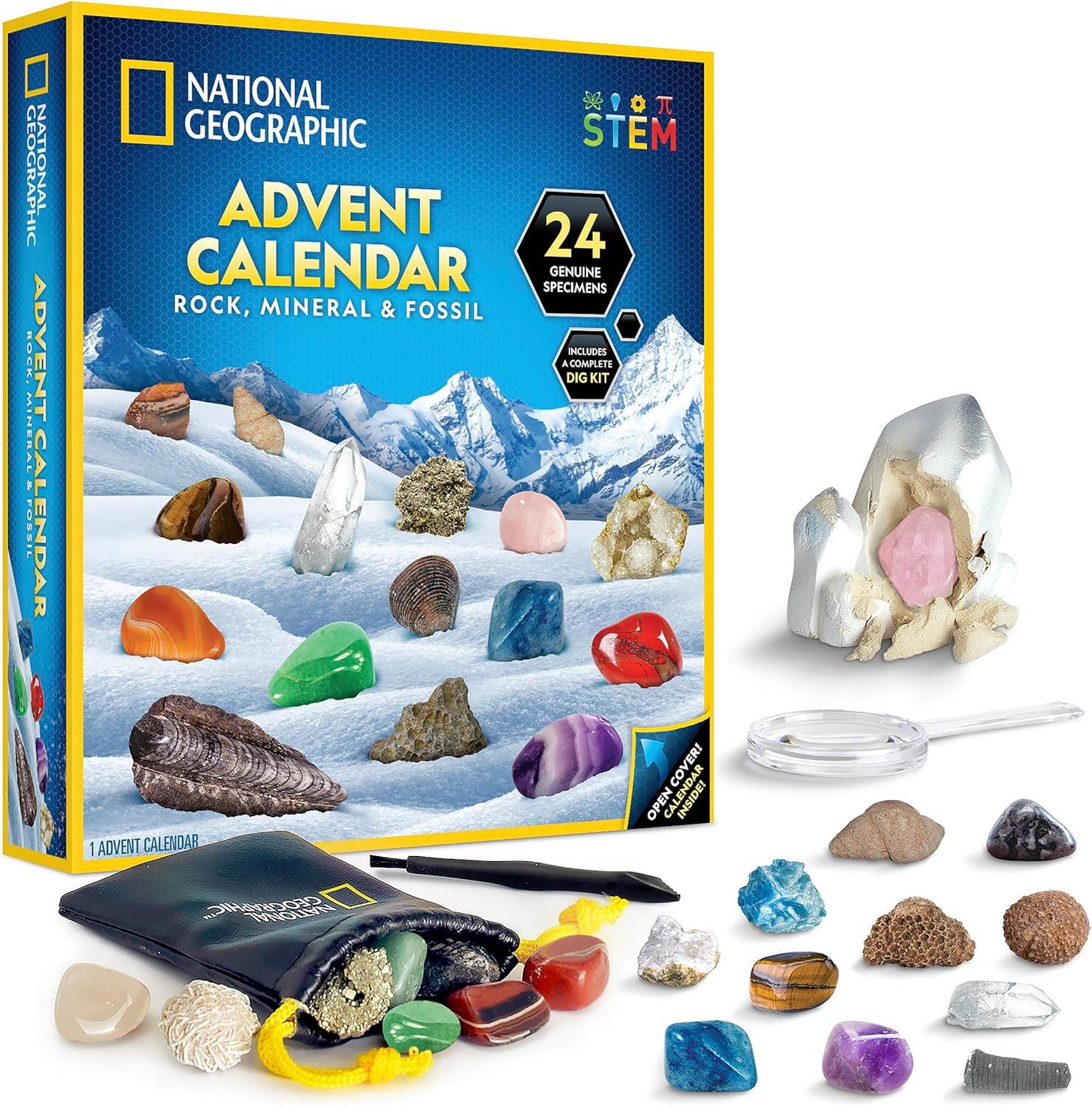 National Geographic Rock Minerals & Fossil Advent Calendar
