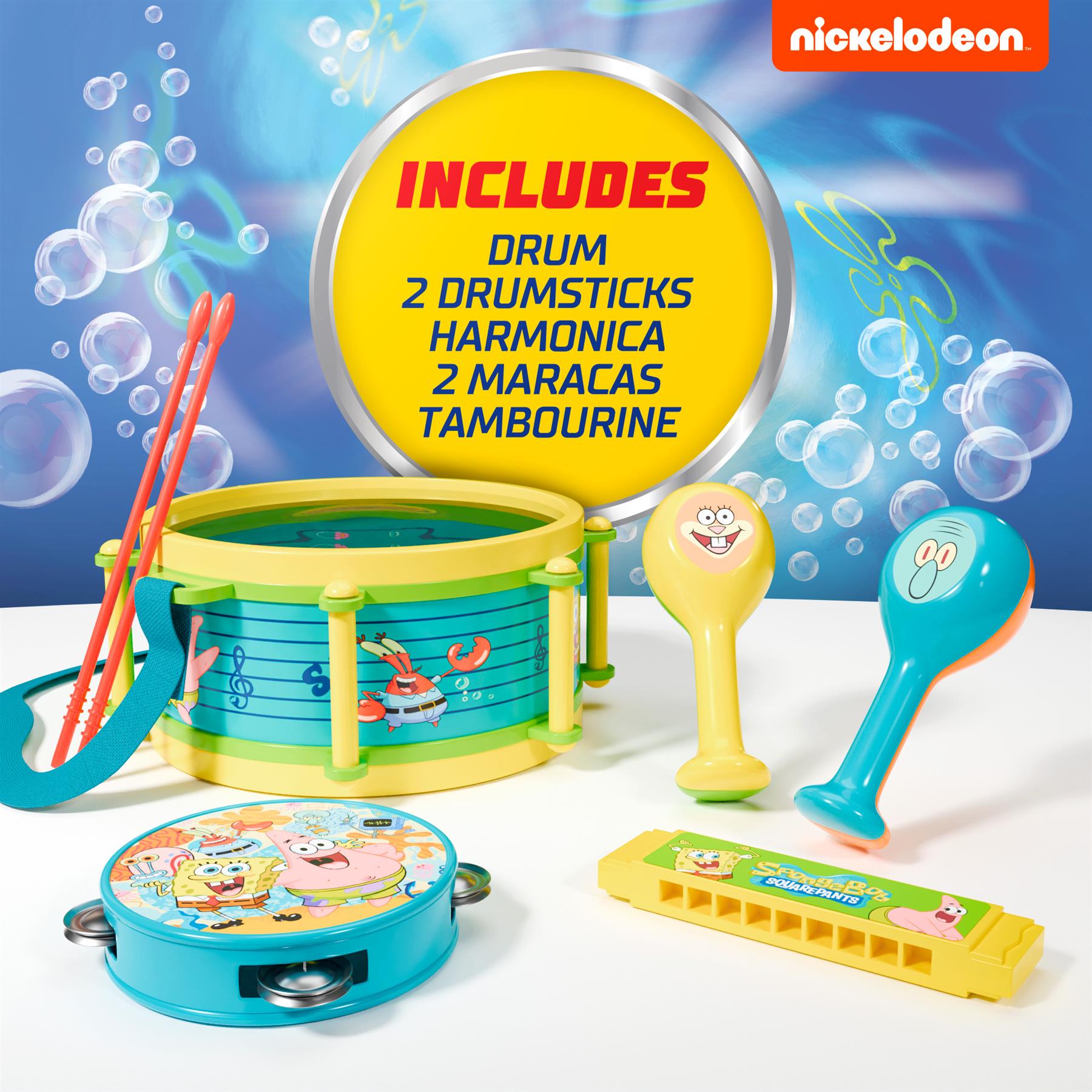 Spongebob 7 Piece Band Drums