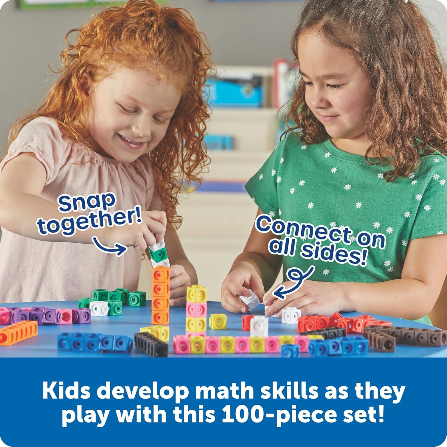 Learning Resources Numberblocks MathLink Cubes Set of 100