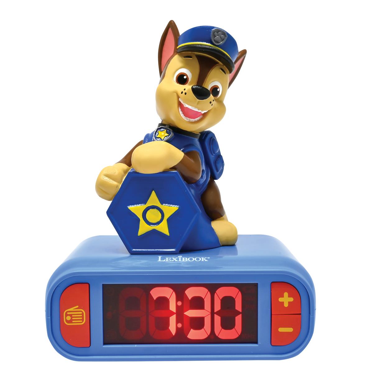 PAW Patrol Chase Night Light Alarm Clock With Sounds
