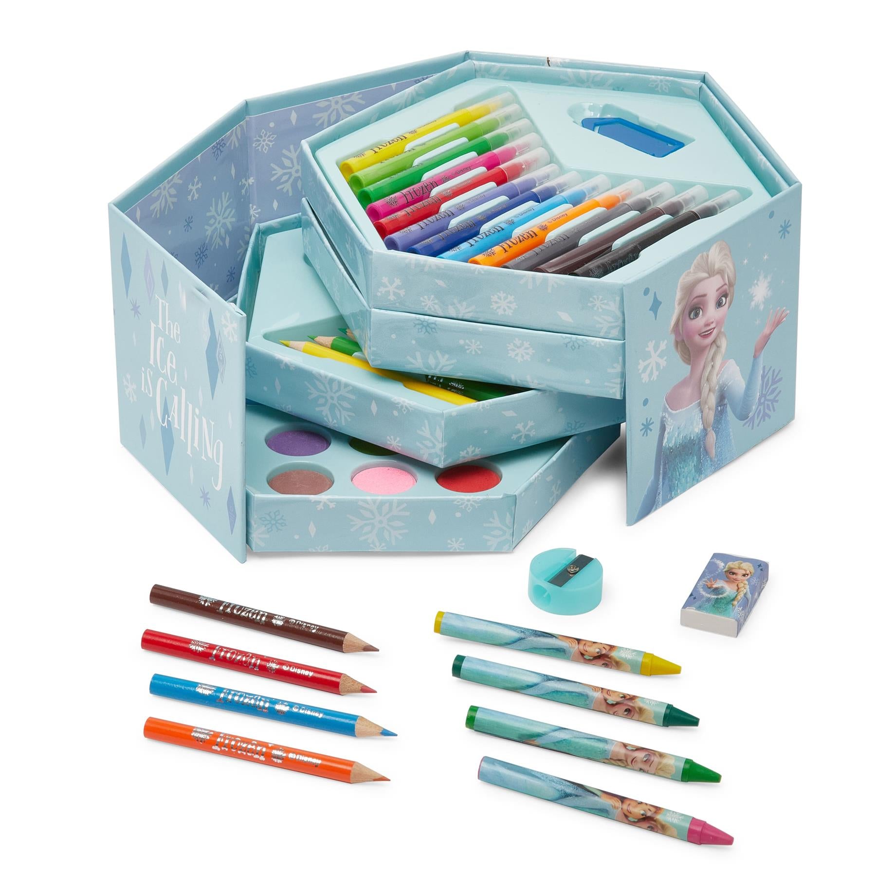Disney Frozen Deluxe 52-Piece Hexagonal Art Set