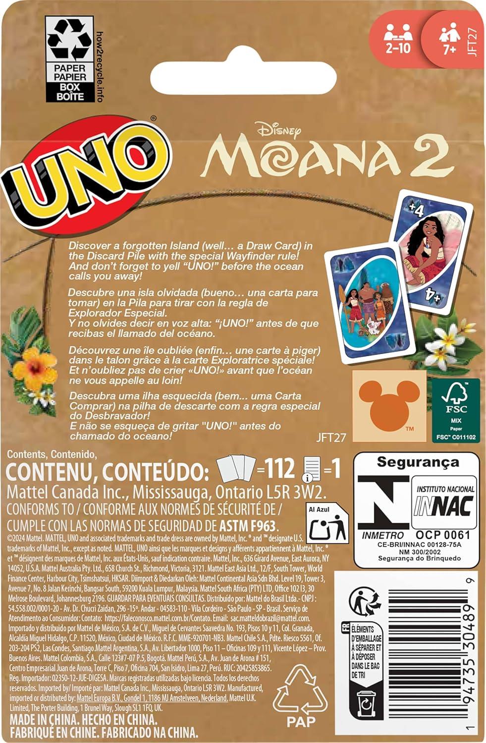 UNO Disney Moana 2 Card Game