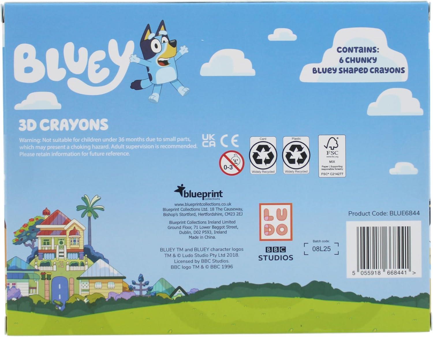 Bluey Chunky 3D Crayons