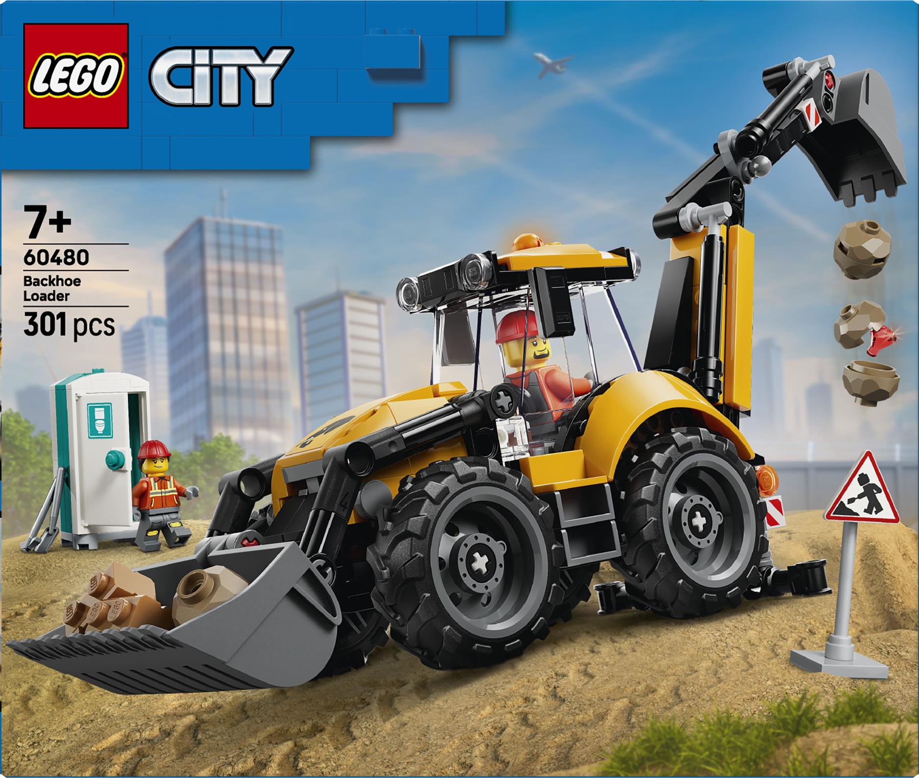 LEGO City Yellow Backhoe Loader 60480