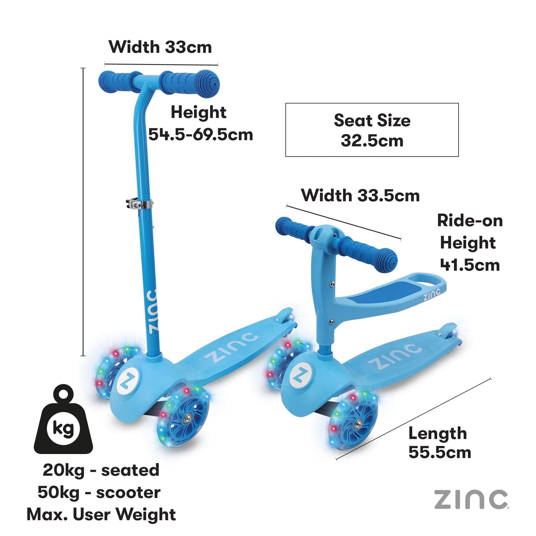 Zinc 3in1 My First Tri Scooter Blue