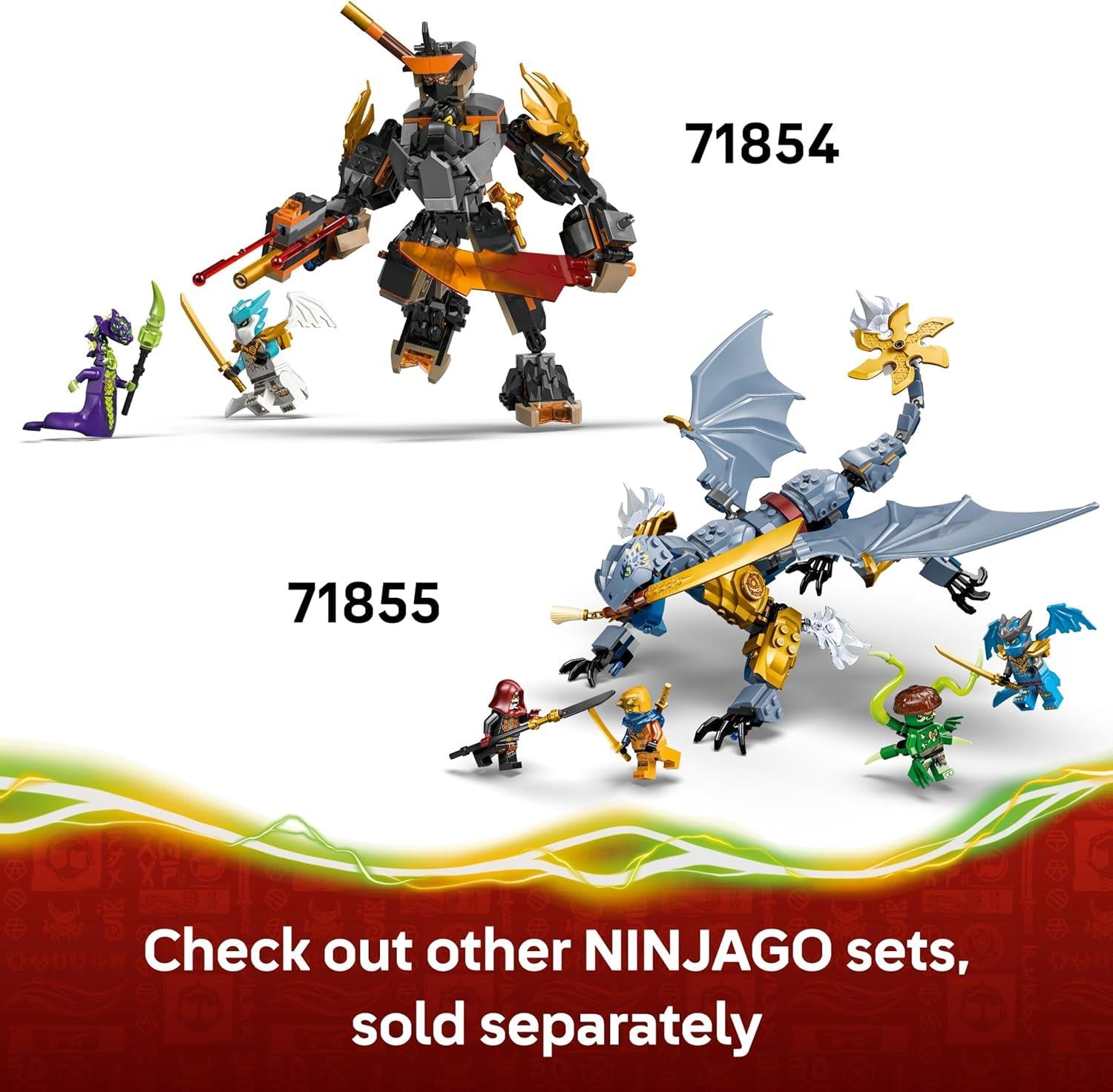 LEGO Ninjago Dragons Rising Cole's Mission Mech & Dragon Zane 71854