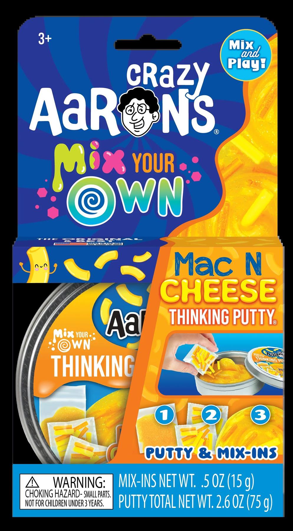 Crazy Aaron's Thinking Putty Mix Your Own Mac N Cheese Putty Playset