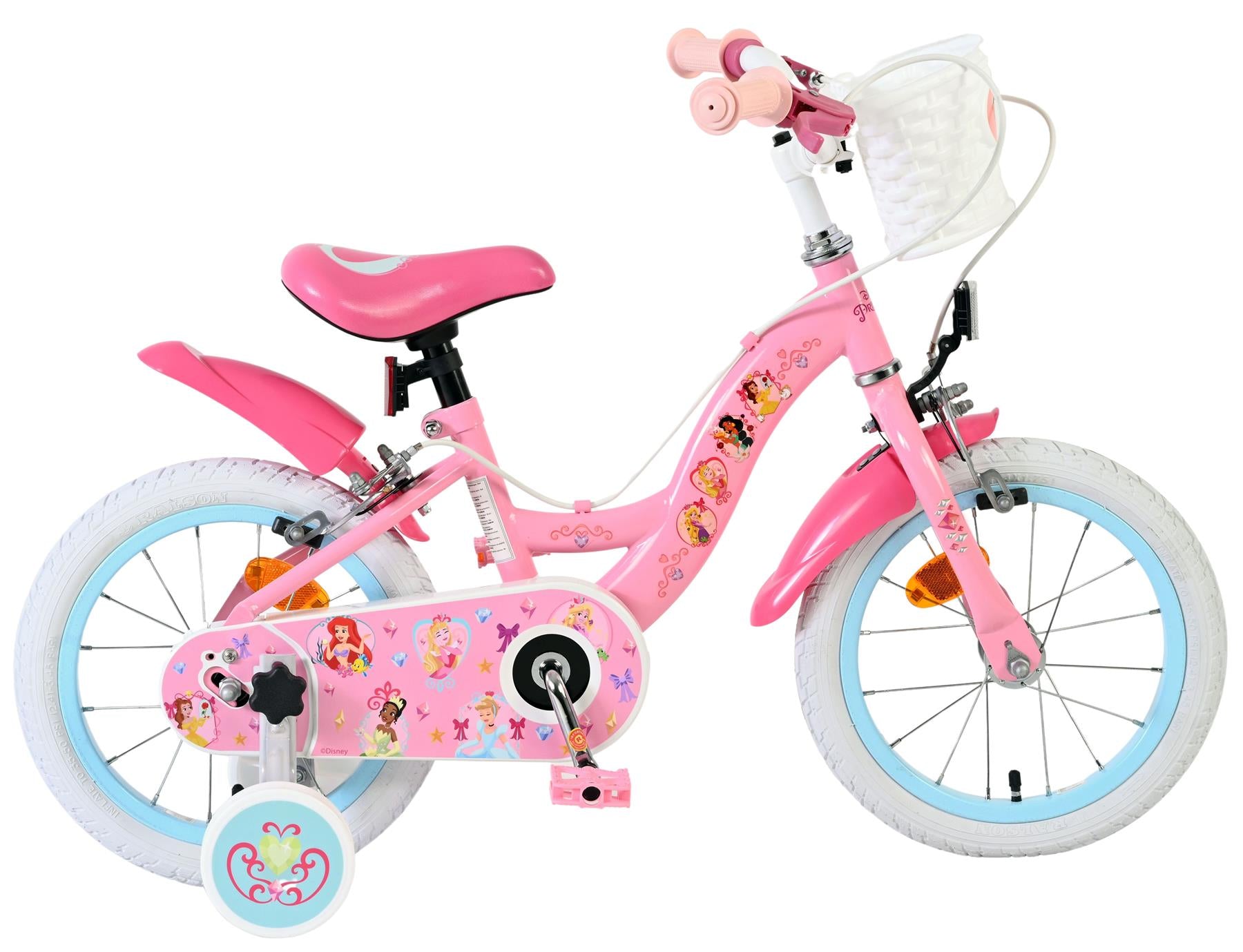 Disney Princess Children's 14 inch Two Hand Brake Bike - Pink