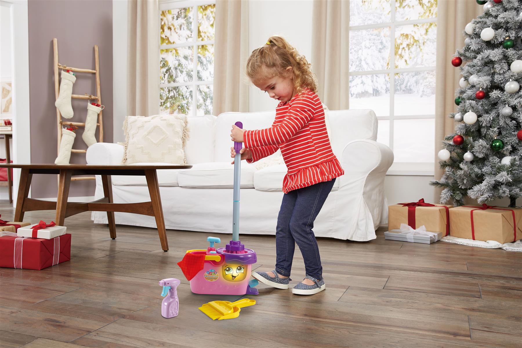 Leapfrog Clean Sweep Mop & Bucket Pink