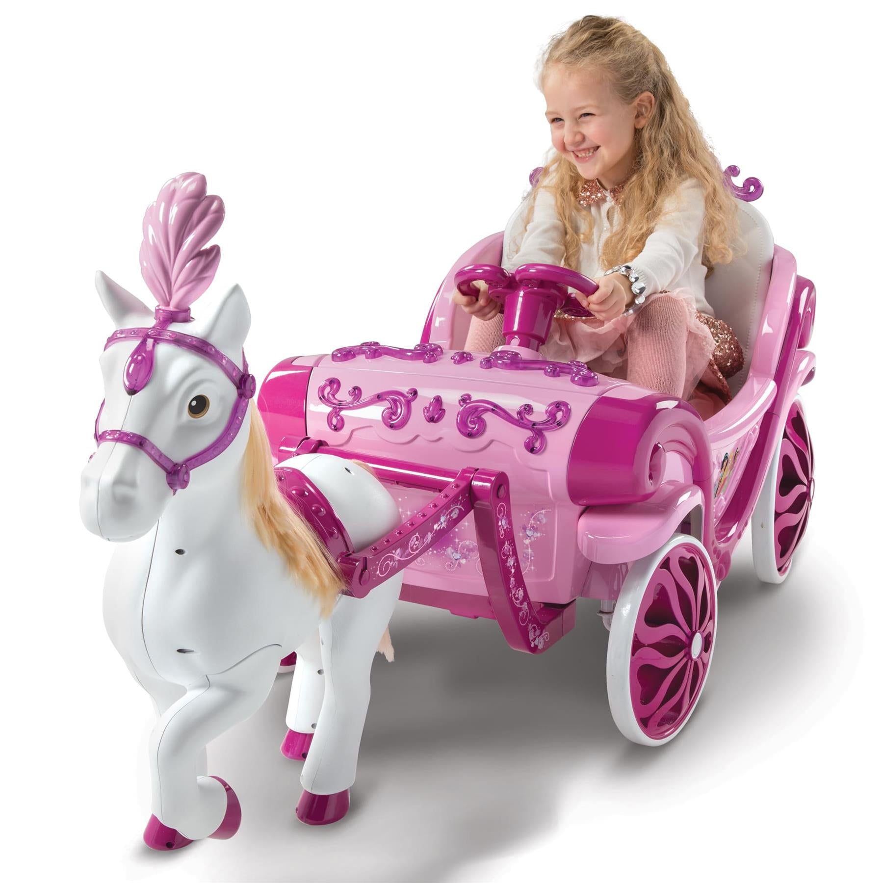 Huffy Disney Princess Royal Horse with Carriage Ride On