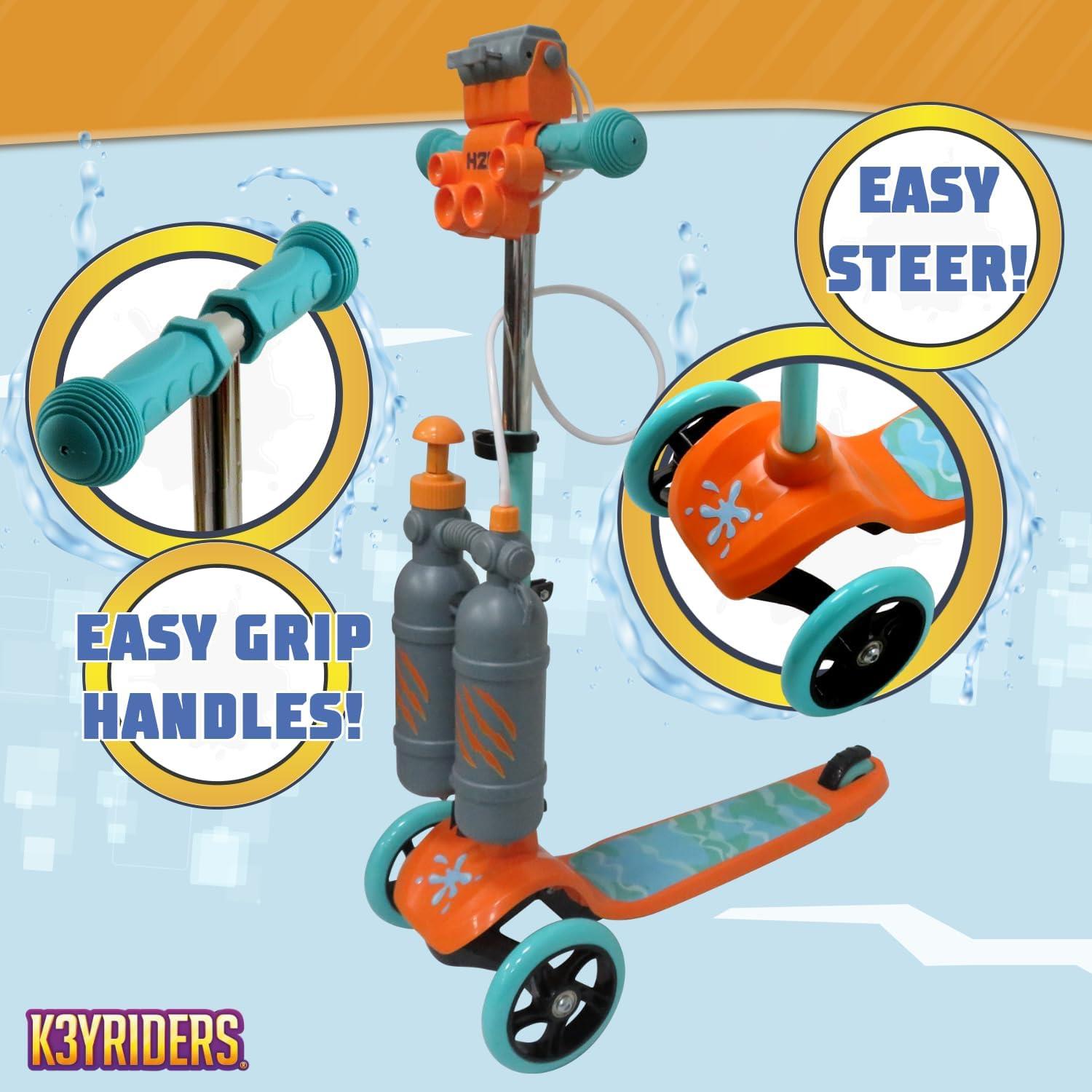 K3yriders 3-Wheel Kids Scooter with Water Blaster