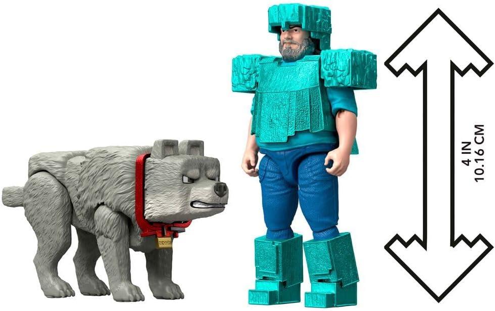 Minecraft Mans Best Wolf Action Figure Set