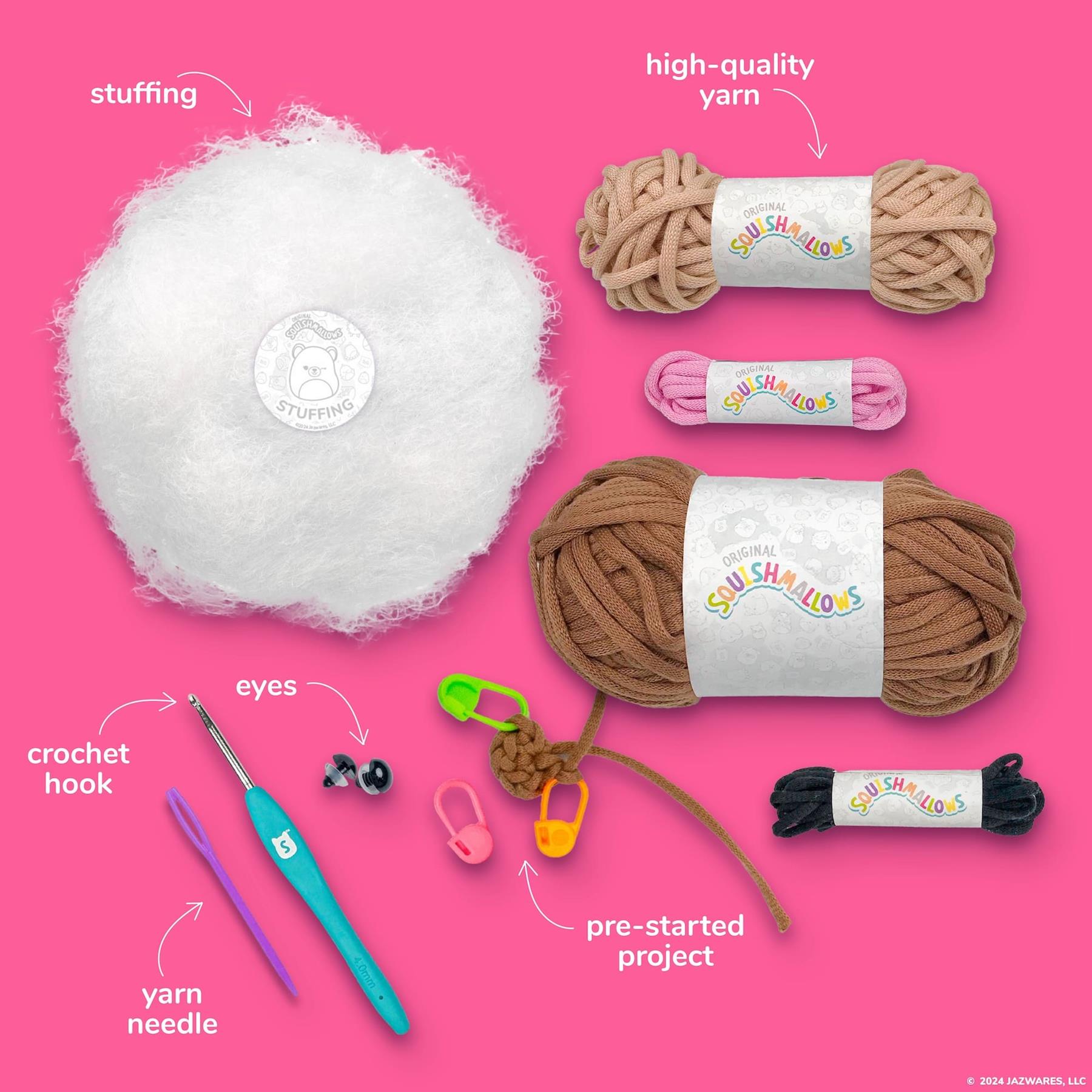 Original Squishmallows - Omar the Bear Crochet Kit
