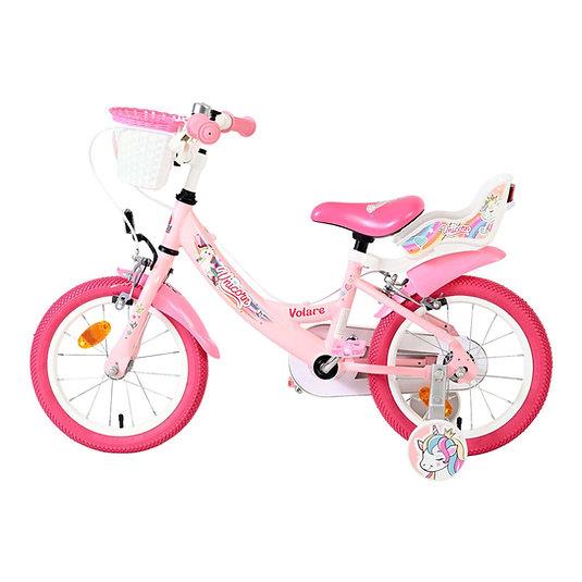 Volare Unicorn 14-Inch Bike - Pink