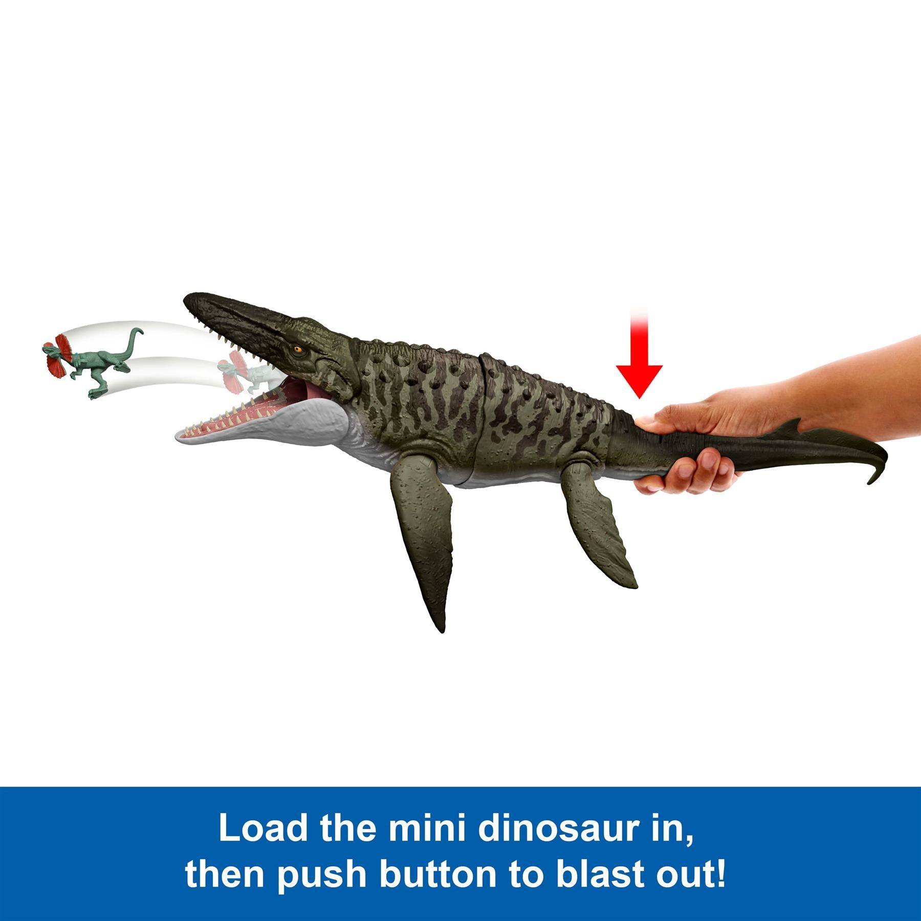 Jurassic World Rebirth Bite N Blast Mosasaurus Figure