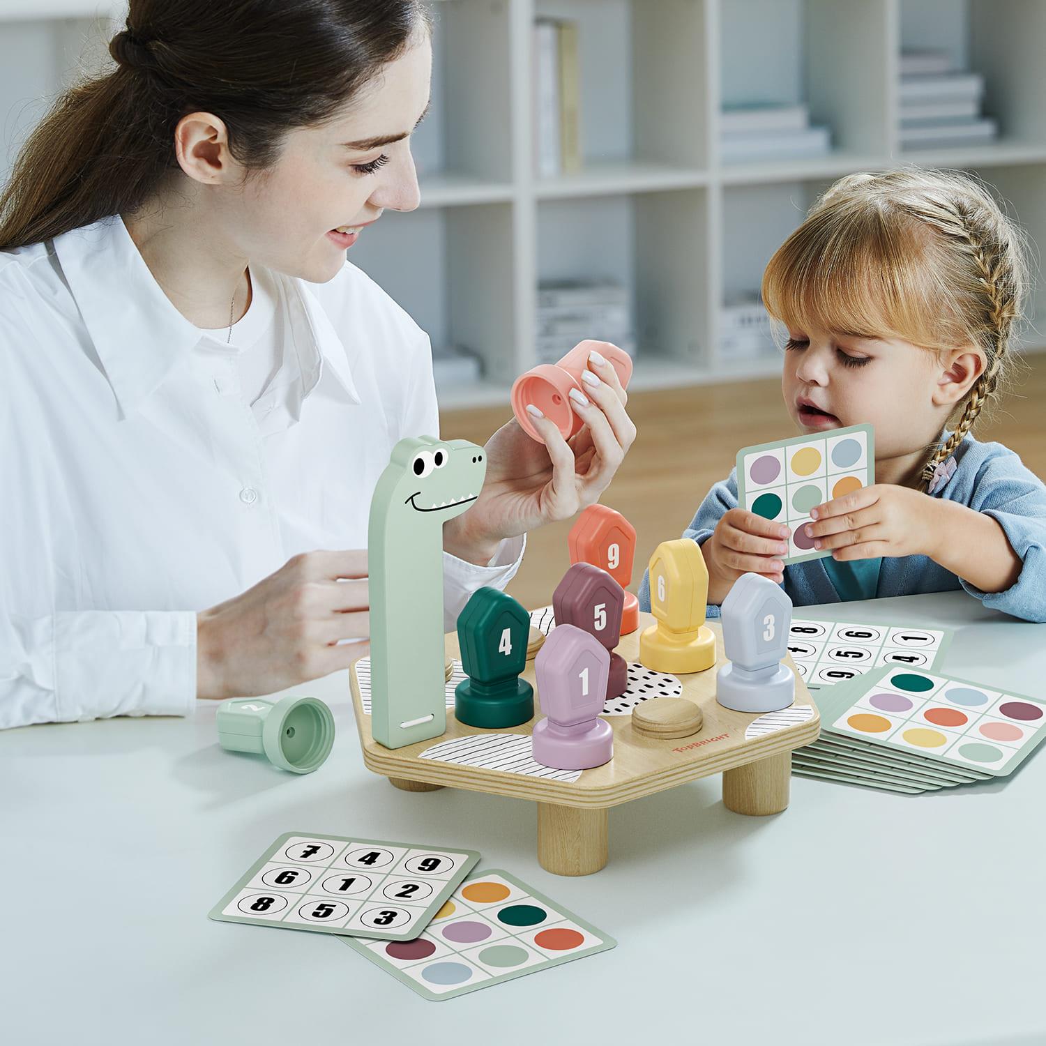 Topbright Wooden Happy Dino Twist