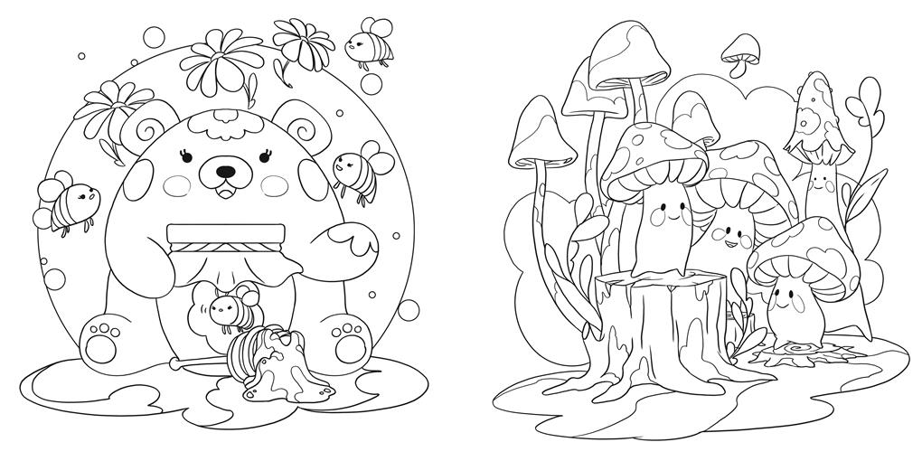 Kawaii Colouring Book