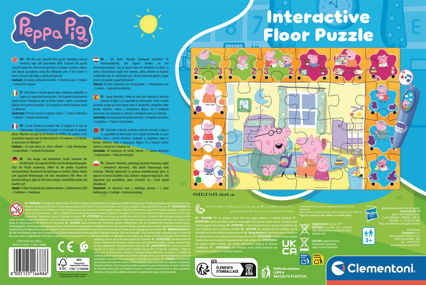 Clementoni Peppa Pig Interactive Floor Puzzle