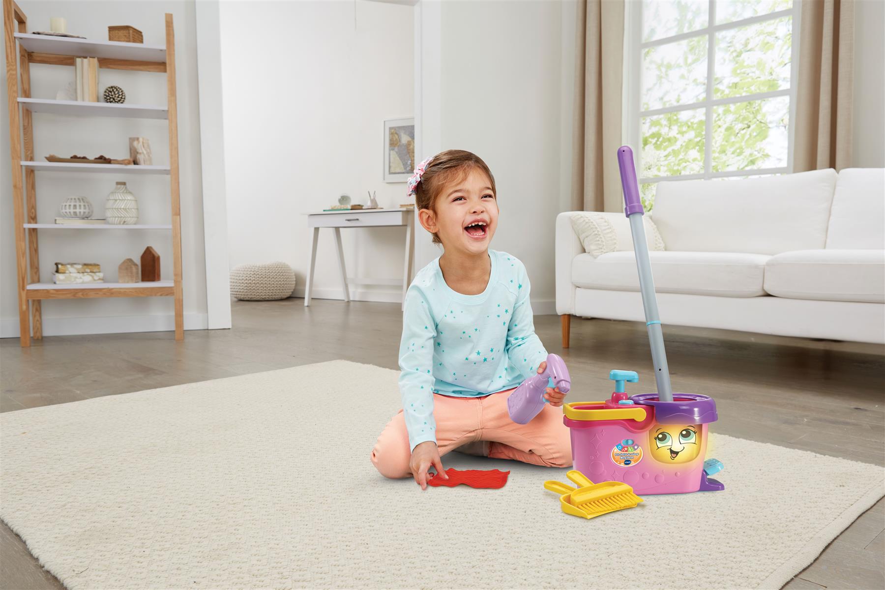 Leapfrog Clean Sweep Mop & Bucket Pink