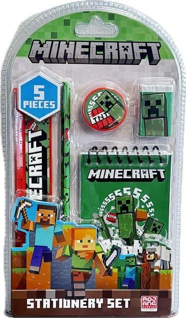 Minecraft 5 Piece Stationery Set