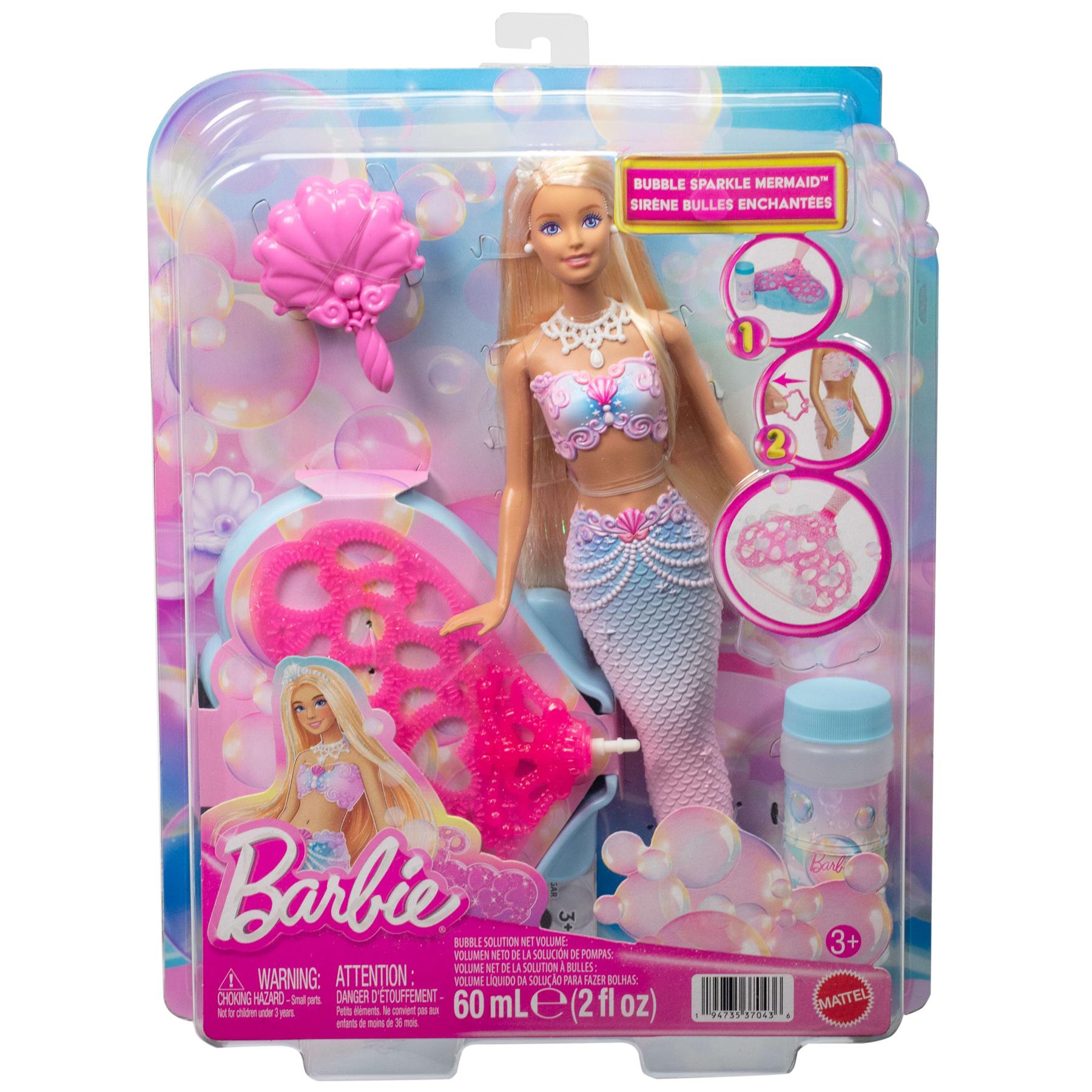 Barbie Bubble Sparkle Mermaid Doll Playset