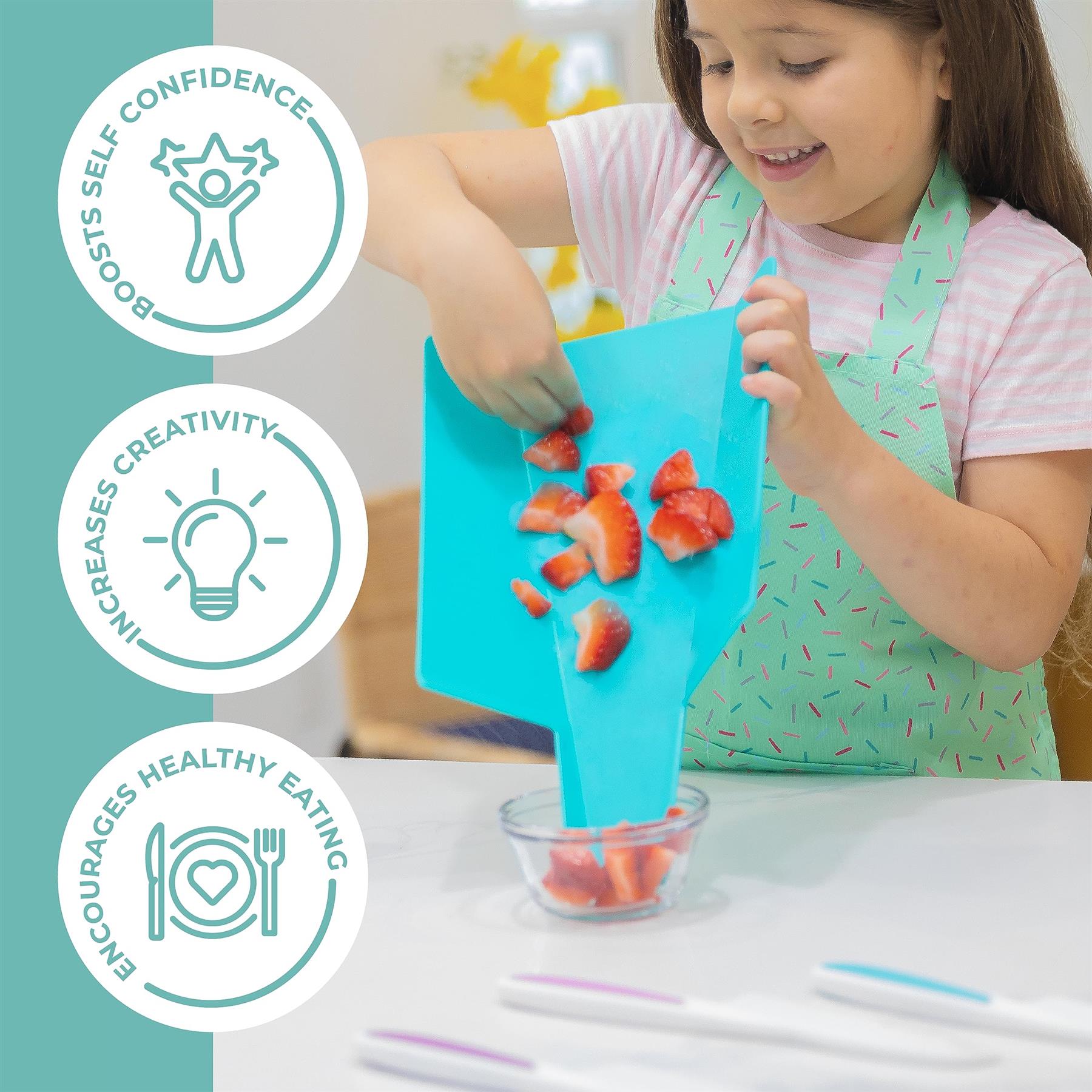 Tovla Jr. Premium Nylon Knives & Foldable Cutting Board Set