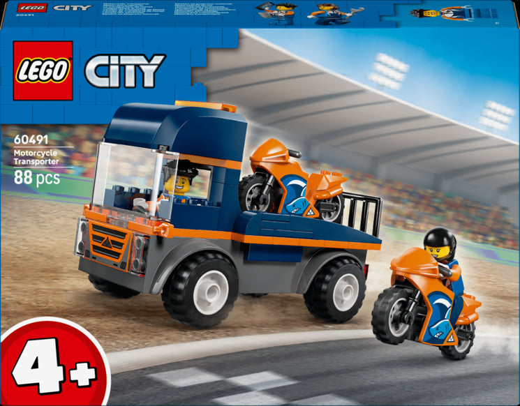LEGO City Motorcycle Transporter Truck Toy 60491