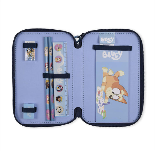 Bluey 2 Zip Stationery Filled Pencil Case