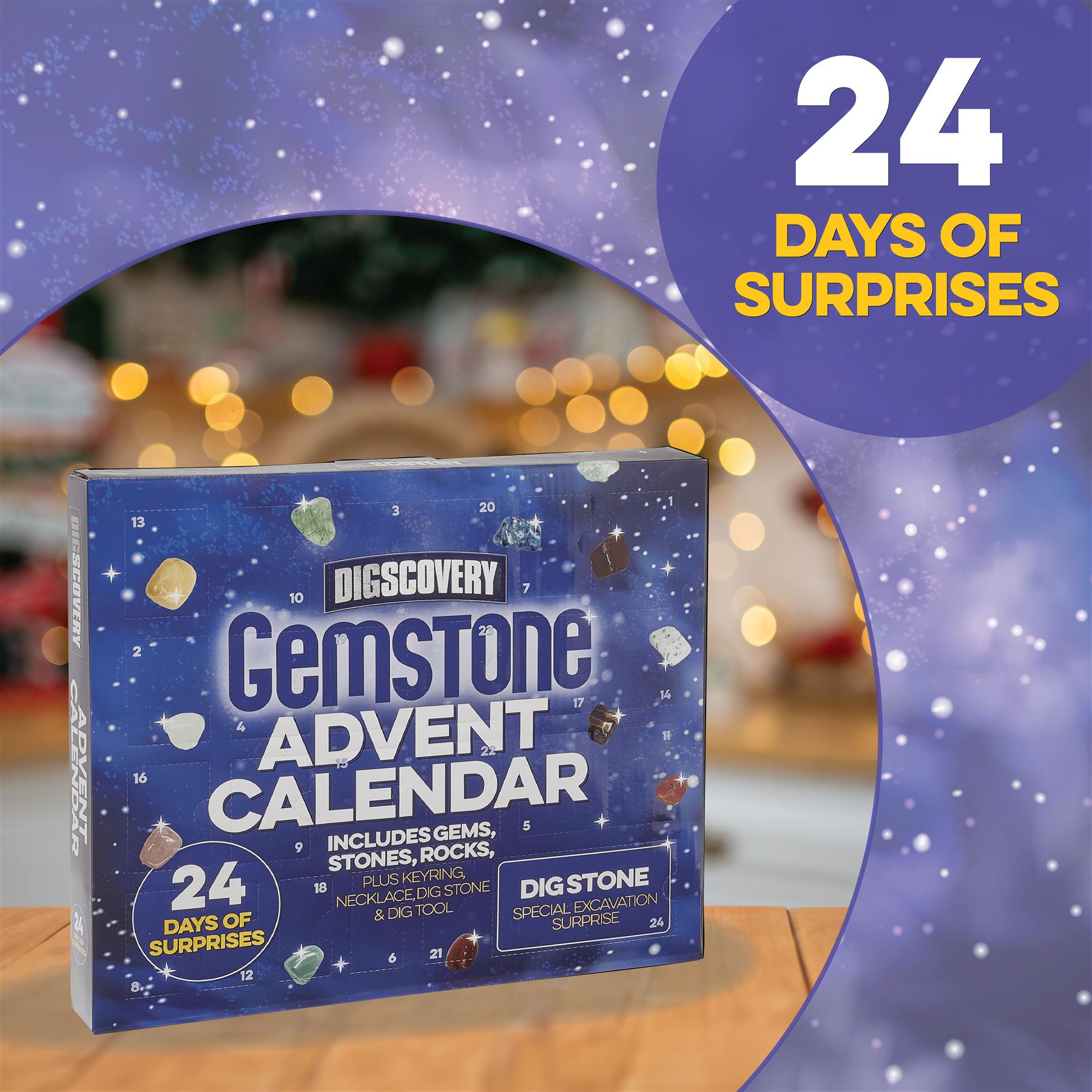 24-Day Crystal Gem Jewellery Advent Calendar