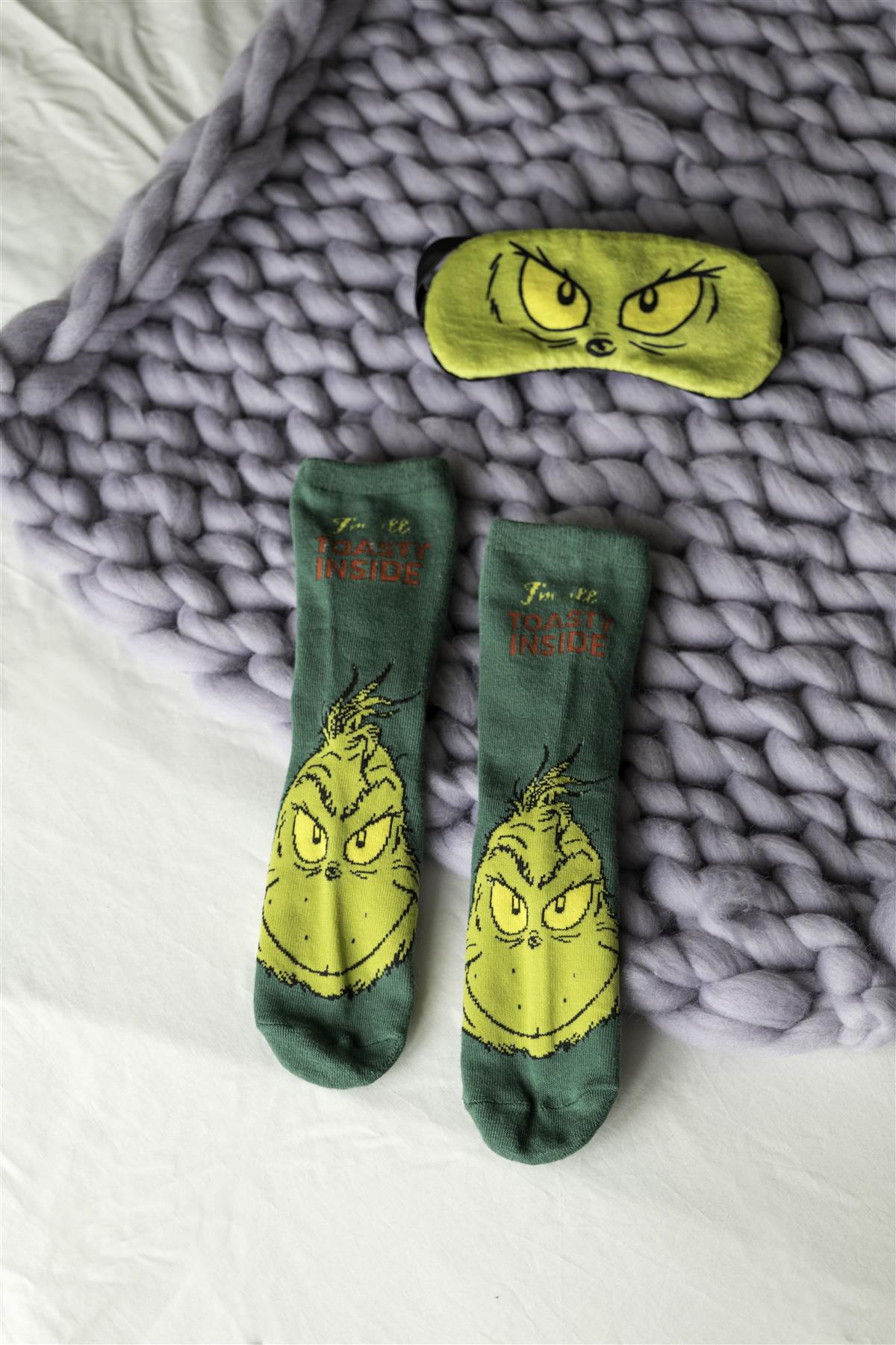 The Grinch Sleep Mask & Sock Set