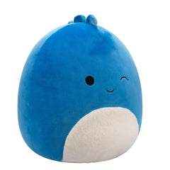Original Squishmallows 16-Inch Brody the Winking Dark Blue Dino Plush